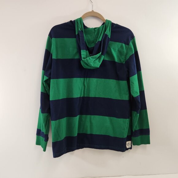 Chaps Est. 1978 Youth Hooded Block Stripe Long Sleeve Tee Size XL (18-20) Green - Picture 6 of 12
